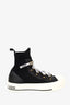 Christian Dior Black Canvas Walk'n'Dior High-Top Sneakers Size 36