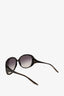 Christian Dior Black Frame Oversize Tinted Sunglasses