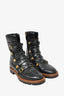 Christian Dior Black Leather 'Wildior' Combat Boots Size 35.5