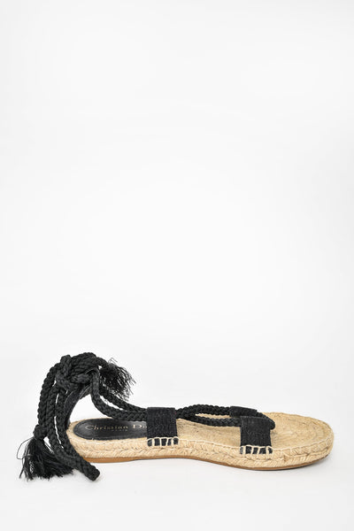 christian dior open toe espadrilles