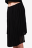 Christian Dior Black Silk Pleated Skirt Size 8