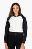 Christian Dior Black/White Cashmere Colourblock Pattern Bomber Jacket Size 6