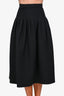 Christian Dior Black Wool A-Line Pleated Skirt size 36