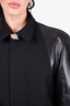 Christian Dior Black Wool/Leather Zip-Up Jacket Size 50 Mens