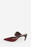 Christian Dior Burgundy Leather/Fabric Heel Size 38
