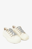 Christian Dior Cream Canvas Walk'N'Dior Low Top Sneakers Size 37.5
