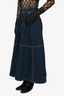Christian Dior Dark Blue Denim Maxi Skirt Size 44