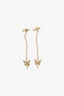 Christian Dior Gold Tone Butterfly Pearl Drop Metamorphose Earring