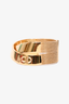 Christian Dior Gold Tone Logo Wave Cuff Bracelet