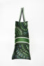 Christian Dior Green/Black Canvas Elephant Embroidered Large Book Tote