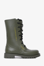Christian Dior Green 'Diorcamp' Rubber Rain Boots Size 36