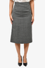 Christian Dior Grey Wool Midi Skirt sz 4