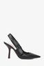 Christian Dior "J'Adior" Black Leather Slingback Heels Size 37.5