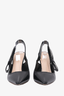 Christian Dior "J'Adior" Black Leather Slingback Heels Size 37.5