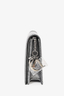 Christian Dior Metallic Grey Lizard Embossed Leather Clutch w/ Chain