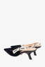 Christian Dior Navy Blue Velvet J'Adior Slingback Heels Size 36