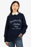 Christian Dior Navy Blue/White Wool 'Atelier' Embroidered Sweater Size L Mens