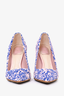 Christian Dior Pink/Blue Fabric Rosette Pump Size 35