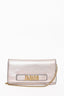 Christian Dior Pink Metallic Leather 'J'adior' Wallet On Chain
