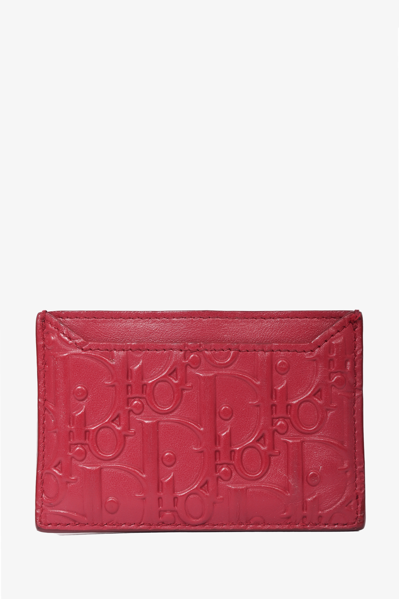 Dior card holder clearance red