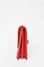 Christian Dior Red Leather Studded Diorama Vertical Crossbody Bag