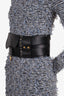 Christian Dior Runway Black Leather Corset Saddle Belt