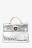 Christian Dior Silver Leather Diorever Top Handle Bag