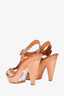 Christian Dior Tan Leather Heeled Sandals Size 36
