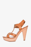 Christian Dior Tan Leather Heeled Sandals Size 36