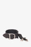 Christian Dior Vintage Black Leather 'Addict' Lace-up Bracelet