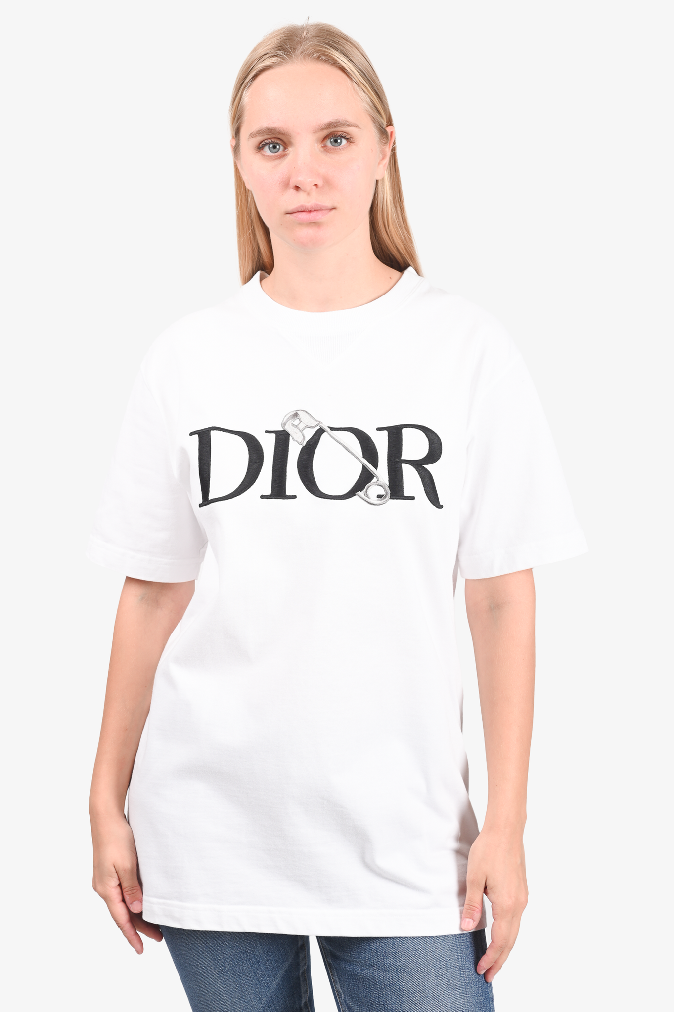 dior shirt with safety pin