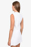 Christian Dior White Quilted Knit Sleeveless Dress Size 6 US