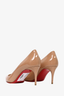 Christian Louboutin Beige Patent Leather Kate 70 Heels Size 38