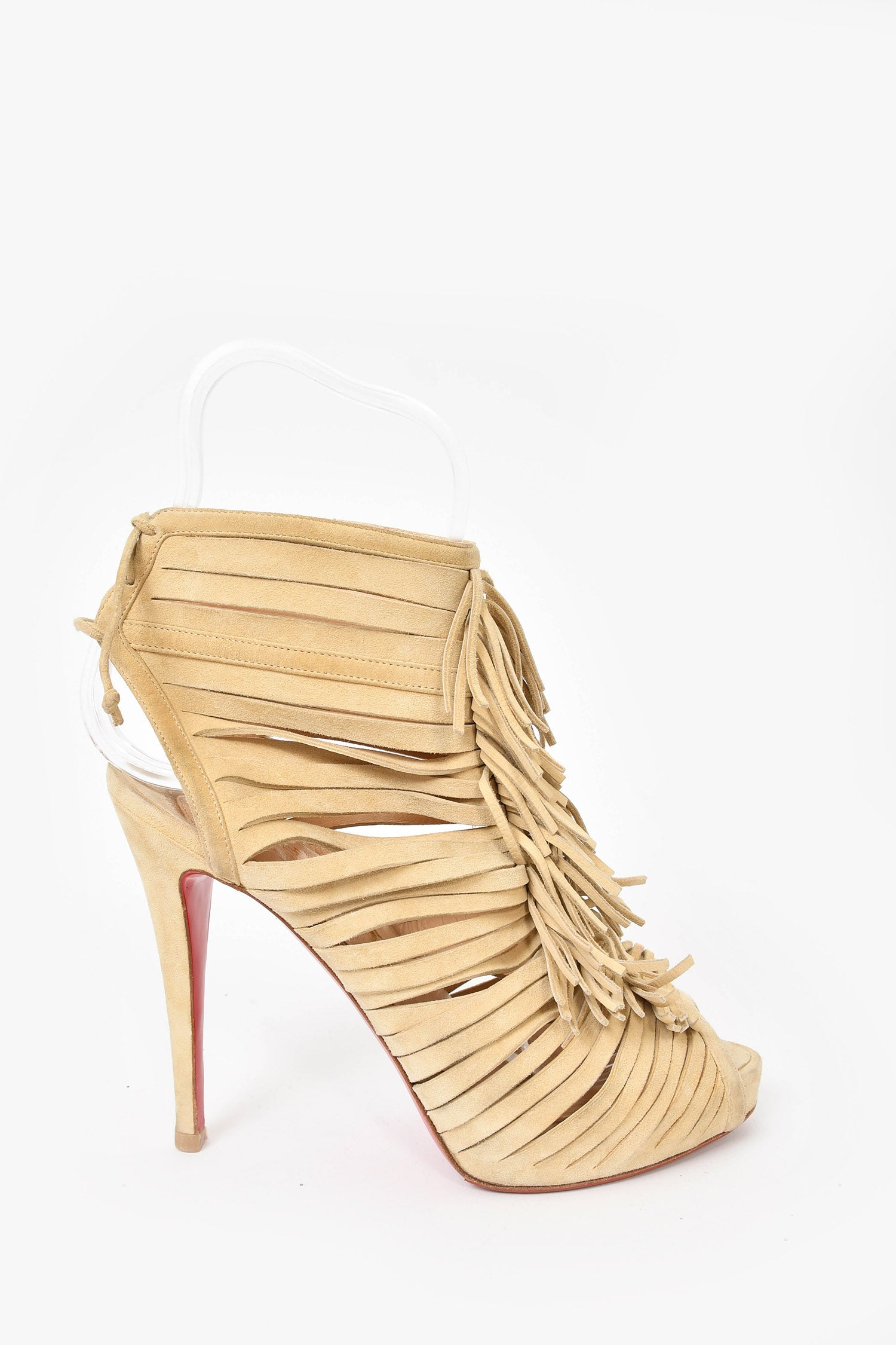 Christian Louboutin Suede Fringe Heels Size 38 – Mine & Yours
