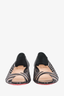 Christian Louboutin Black Leather/PVC Open Toe Flats Size 37.5