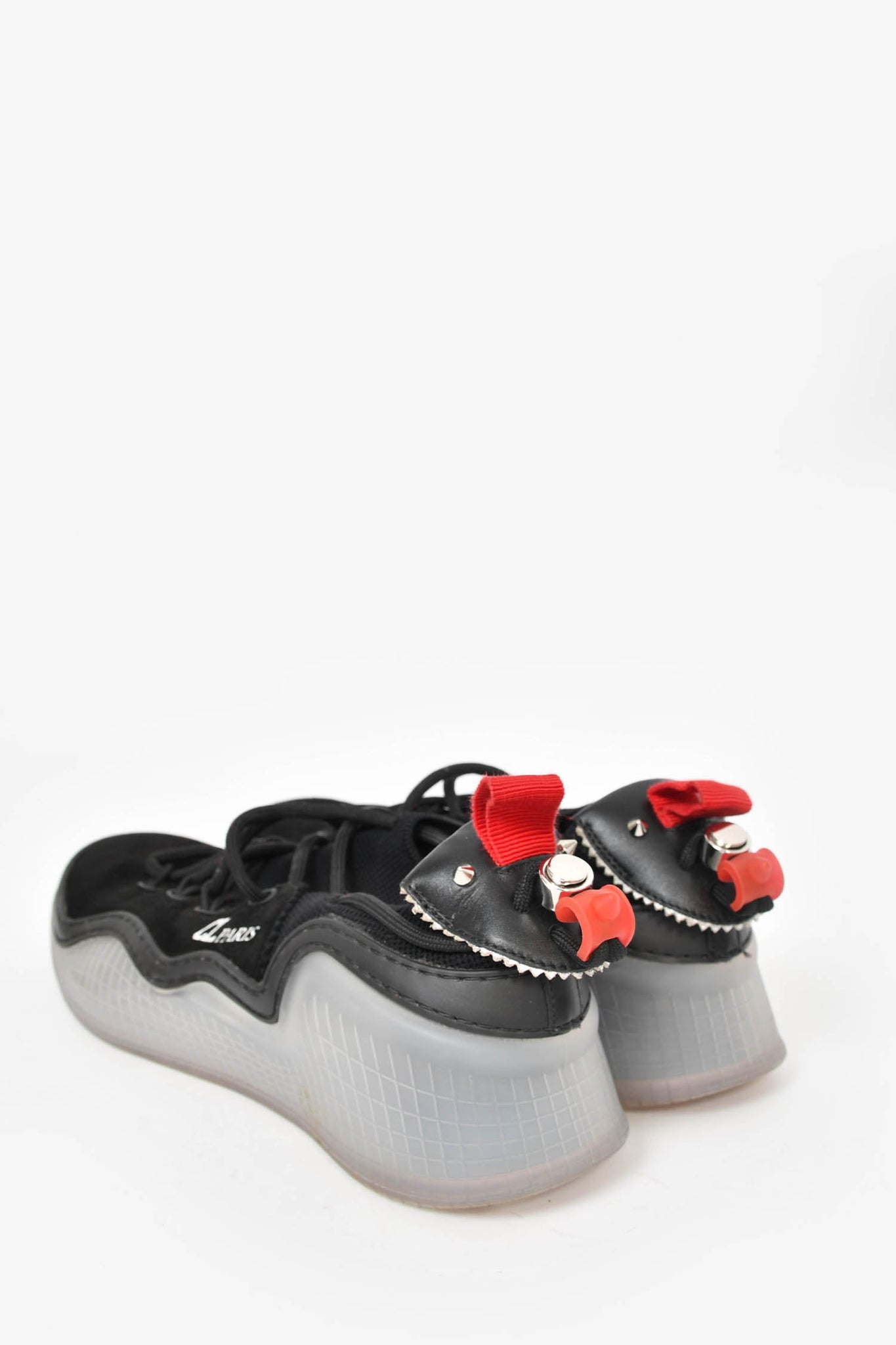 Christian Louboutin Black Mesh Arpoador Sneakers Size 40.5 Mens