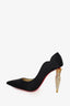 Christian Louboutin Black Stain Lipstrass Queen Pumps Size 40