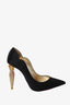 Christian Louboutin Black Stain Lipstrass Queen Pumps Size 40