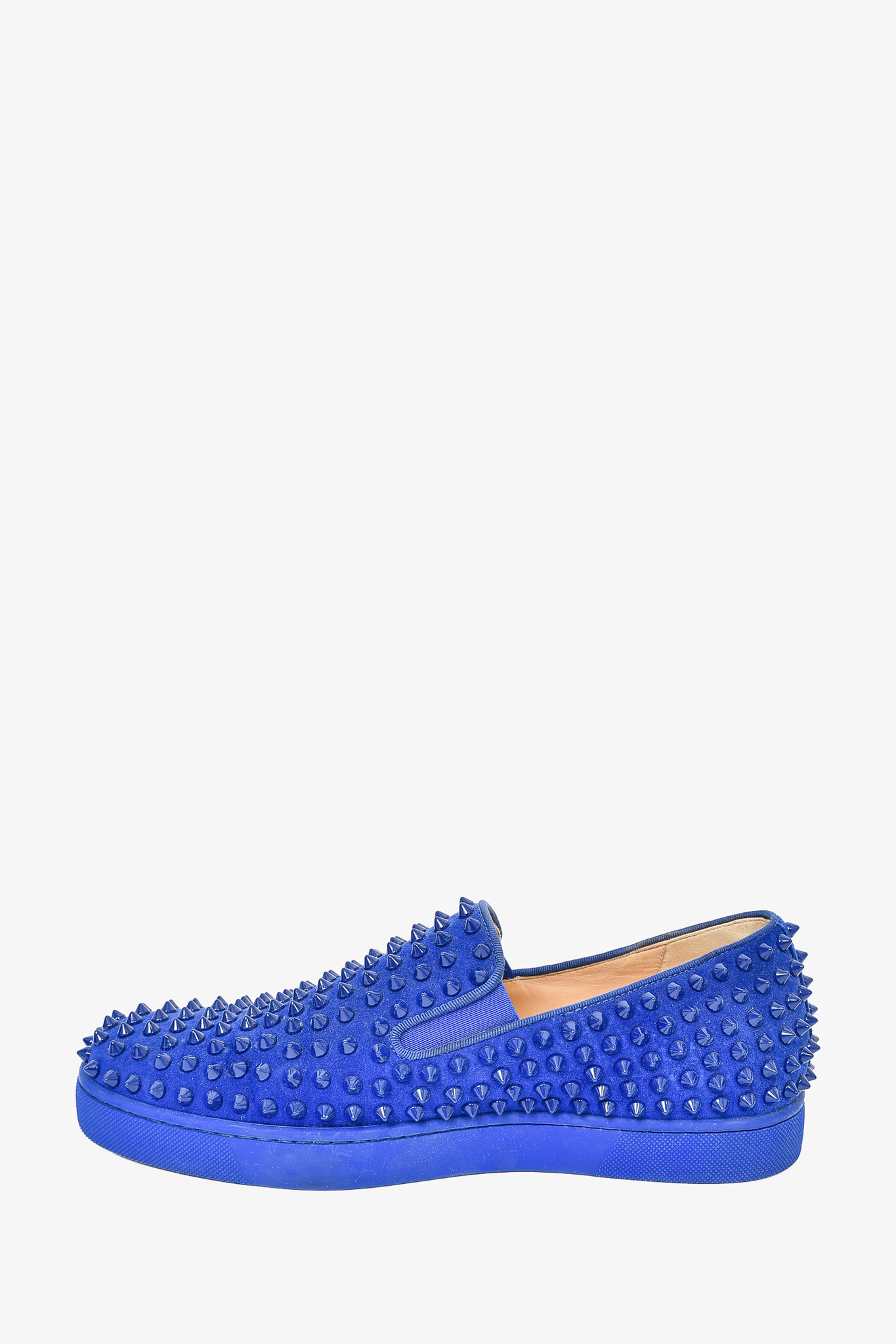 Blue studded louboutins deals