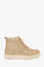 Christian Louboutin Gold High Top Sneakers Size 35