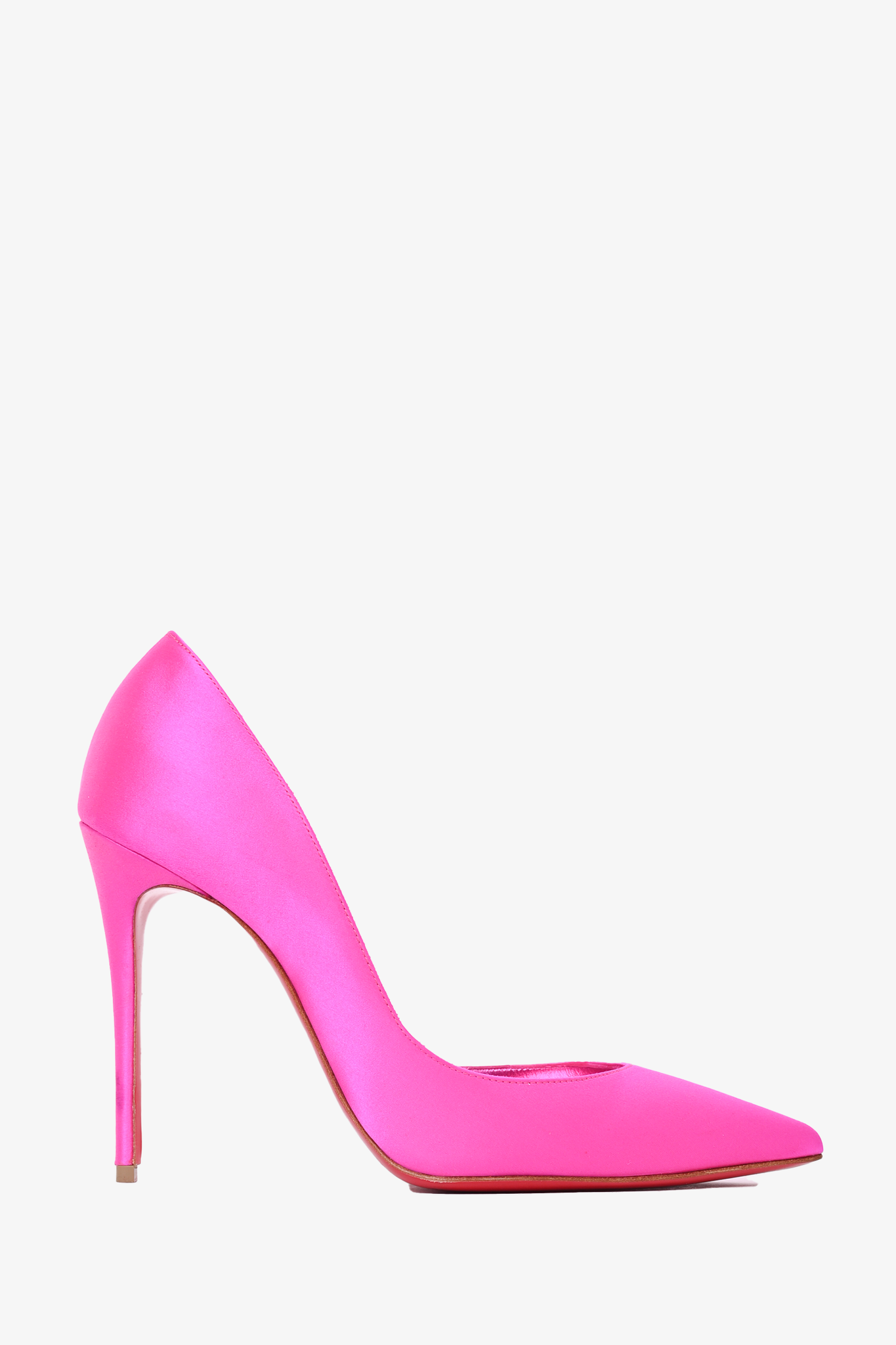 Christian Louboutin Hot Pink Satin Iriza 100 Heels Size 38.5