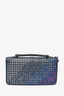 Christian Louboutin Navy Blue Studded Top Handle Wallet
