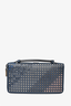 Christian Louboutin Navy Blue Studded Top Handle Wallet