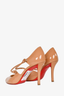 Christian Louboutin Nude Patent Leather Heeled Sandals Size 37