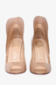 Christian Louboutin Nude Scalloped Detail 'Pijonina' Peep Toe Size 38.5