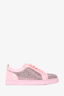 Christian Louboutin Pink Leather Crystal Sneakers Size 35