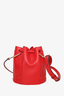 Christian Louboutin Red Calf Leather By My Side Bucket Bag