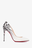 Christian Louboutin White Patent Snakeskin Ombre So Kate Heels Size 35.5