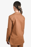 Christopher Esber Brown Cotton Blend Tie Front Top Size 6