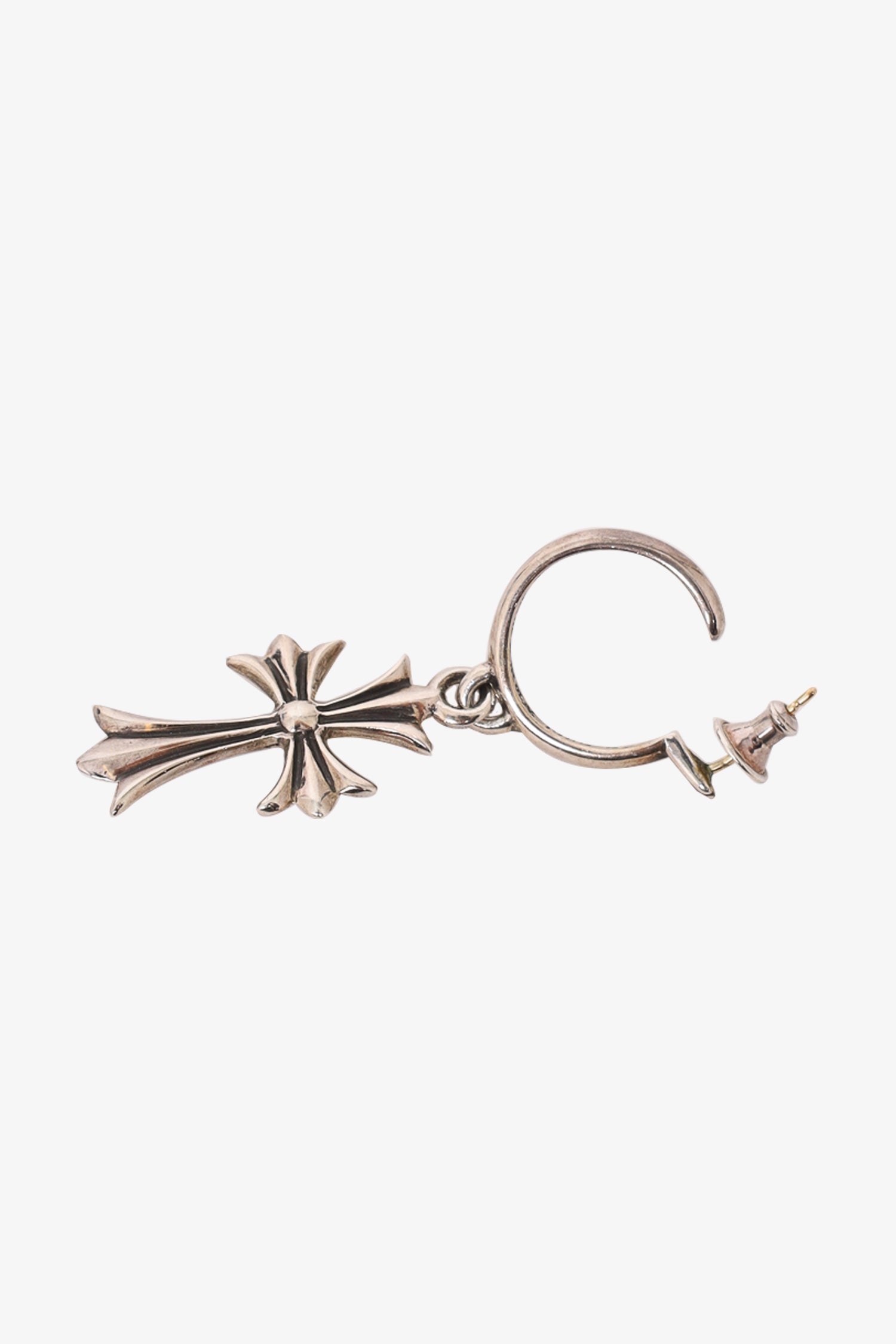 Chrome Hearts Silver Tiny Cross Earring – Mine & Yours